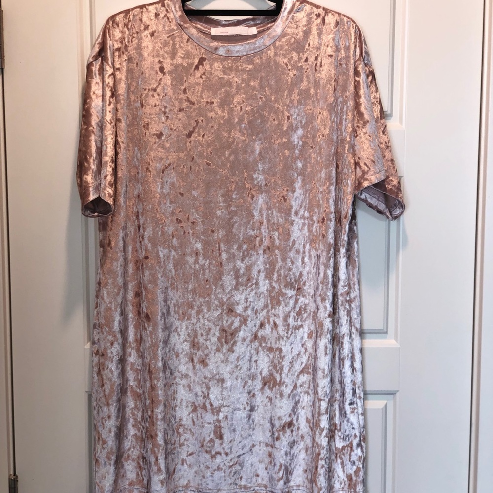 Velvet Blush T-Shirt Dress